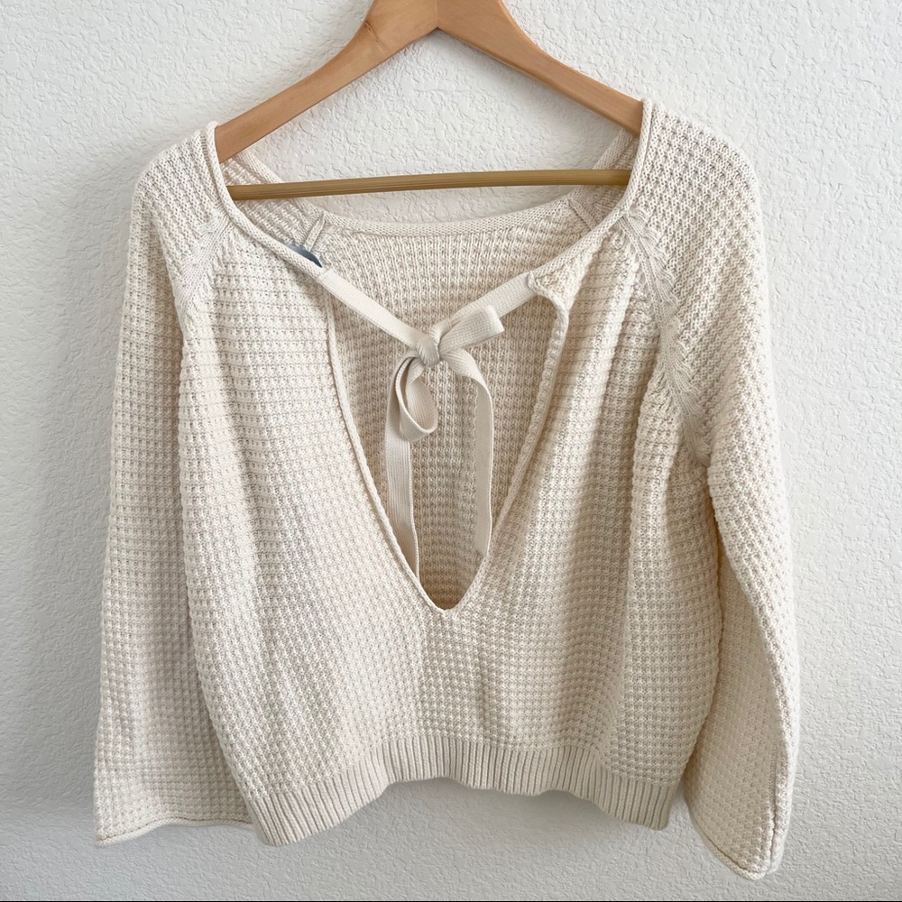 M.I.H. Jeans Cotton Open Back Knit Sweater - Picture 6 of 8